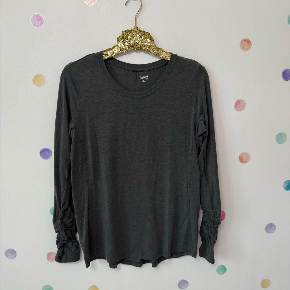 Gray Long Sleeve Women's Top